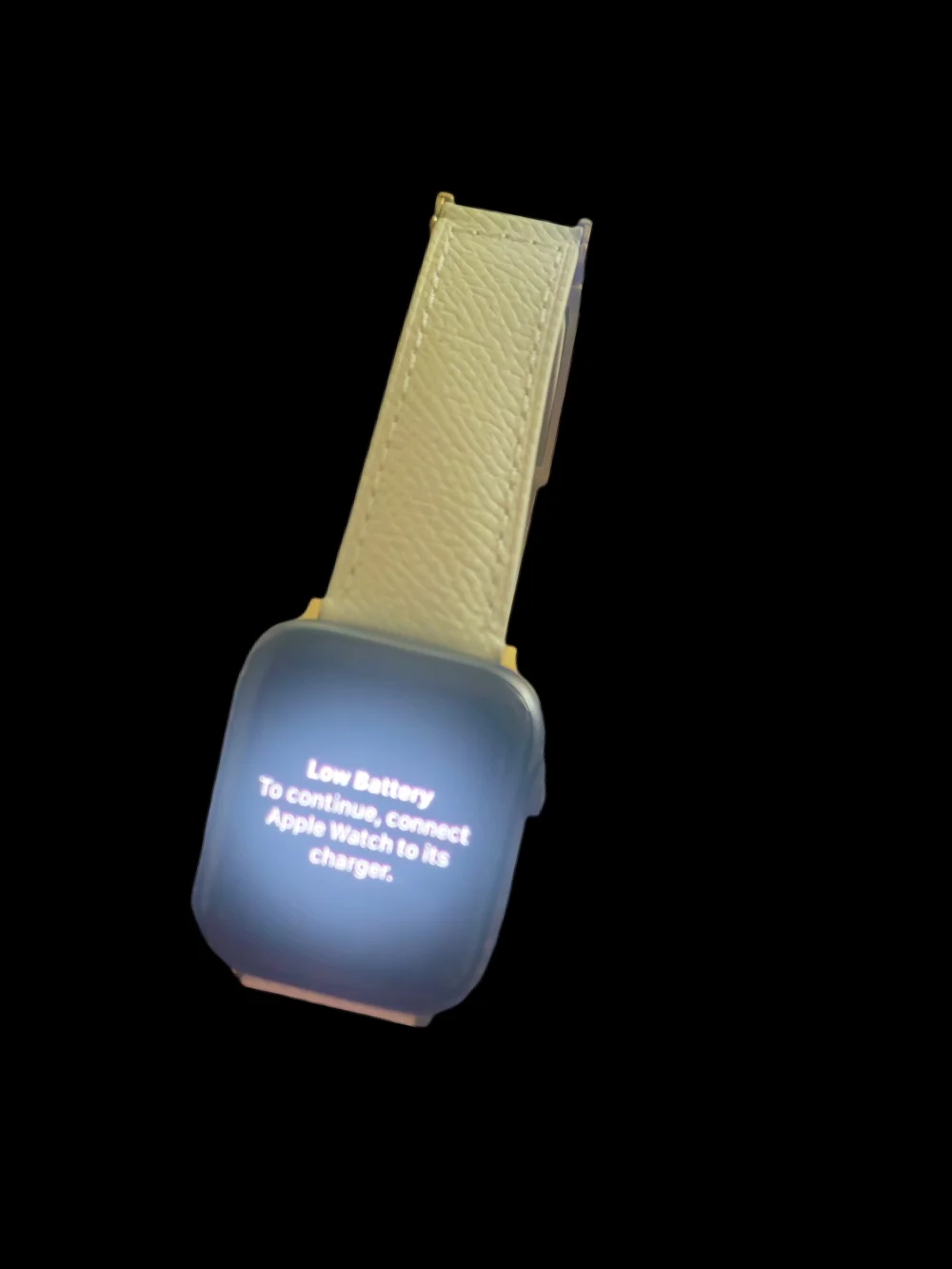 Apple Watch Series 4 with Cream Textured Leather Band - Apple Smartwatch